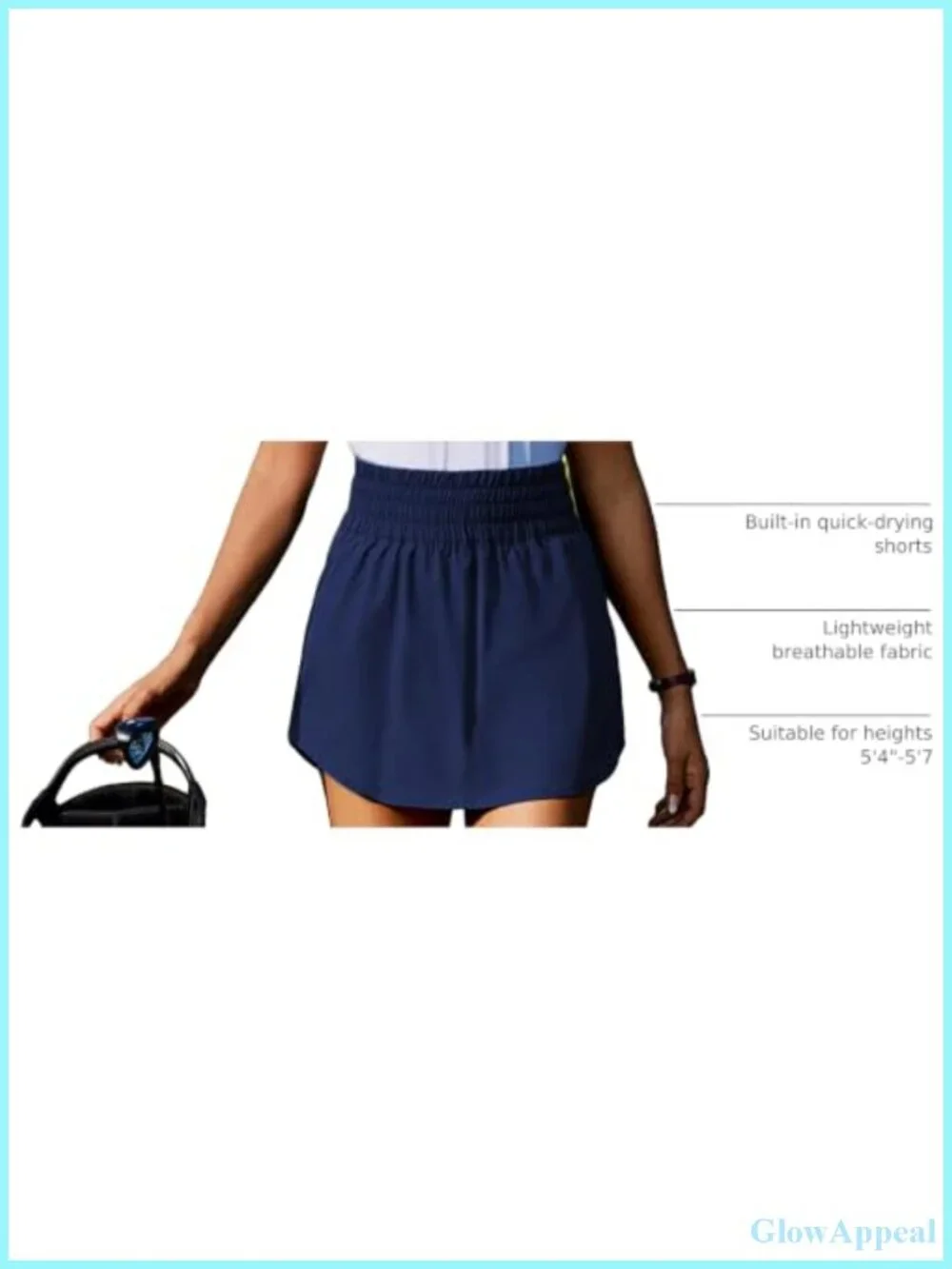Women's Golf Skort High Waisted with Pockets, Tummy Control Built-in Shorts